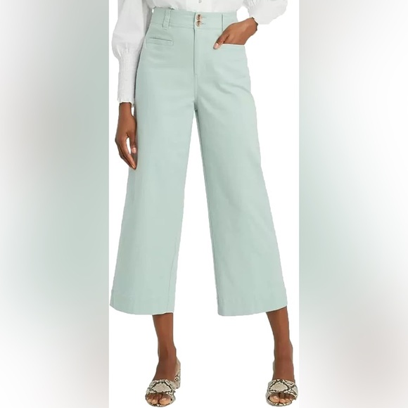 a new day Pants - A New Day Cropped Pant Wide Leg Stretch Pastel Blue size 4